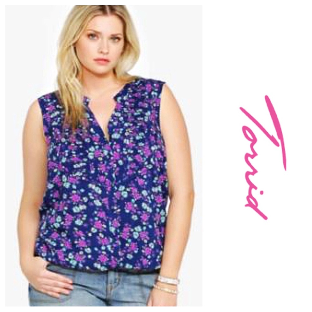 Torrid Floral Sleeveless Top